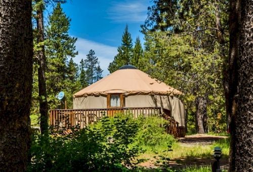 Bend-Sunriver Camping Resort Studio Cabin 6 Kültér fotó